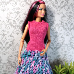 Gown: Flared Sleeveless - Pretty Pastel Poodle