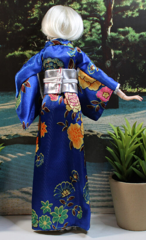 Costume: Japanese-Style Kimono - Blue Floral - Image 5