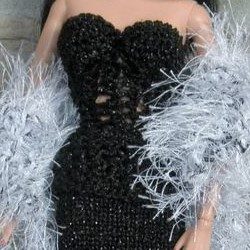 Outfit Combo: Long Skirt & Bustier Top - Black Metallic