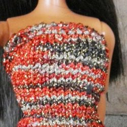 Top: Tube Long Shaped - Black Garnet Metallic