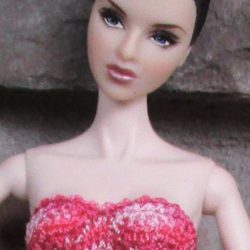 Top: Tube Bra Short - Pink Carnations Multi
