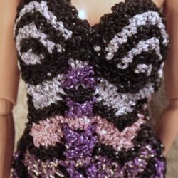 Top: Bustier Metallic Chevron Long [FREE]