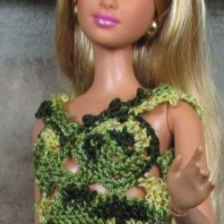 Top: Lacy Camisole Short - Moss Olive Green Camo Multi