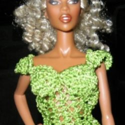Top: Lacy Cap Sleeves - Bright Moss Green Metallic