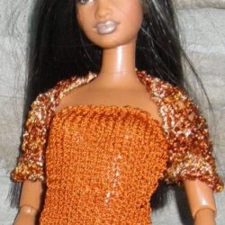 Shrug: Knit-Crochet - Copper Multi Metallic