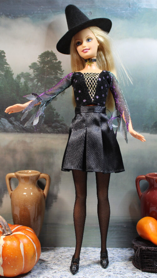 Skirt: Taffeta A-Line Mini - Black - Image 3