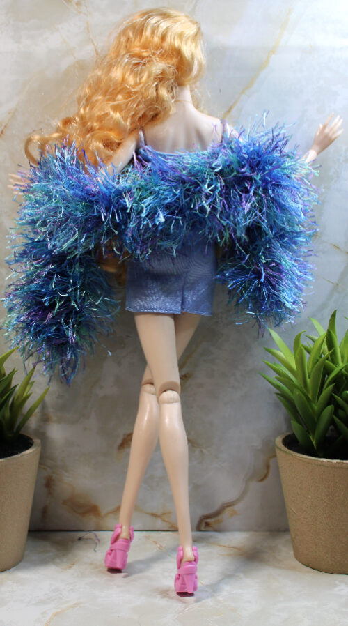 Wrap: Boa Feathery "Undersea Wonders" - Blue & Seafoam Shades - Image 4