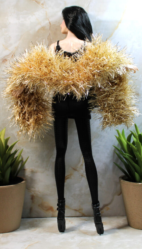 Wrap: Boa Feathery Sparkle - Spun Gold - Image 4