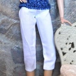 Pants: Capris - White Gabardine