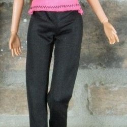 Pants: Nylon Cropped - Black