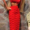 Skirt: Long Pencil - Rich Red - Image 6