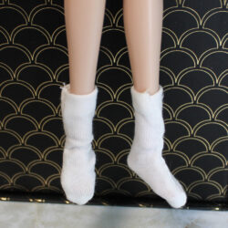 Leg Wear: Mid-Calf Athletic Socks - White