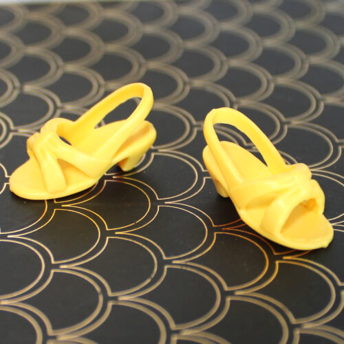 Shoes: Sandals Kitten Heels Back Strap - Soft Yellow (Curvy & Tall MTM, Poppy) - Image 2