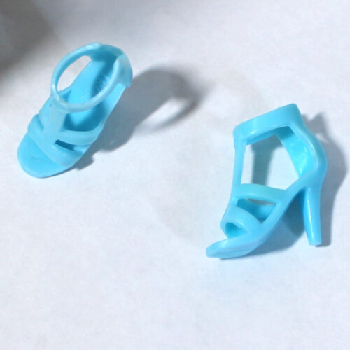 Shoes: Ankle Strap Sandal Strap Heels - Light Aqua Blue