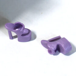 Shoes: Platform Toe Strap Open Back Heels - Pearly Lavender