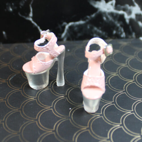 Shoes: Upscale Leatherette Platform Ankle Strap Heels - Soft Rose Pink - Image 2