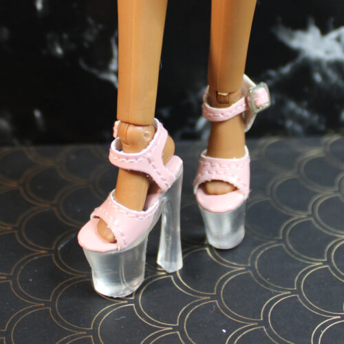 Shoes: Upscale Leatherette Platform Ankle Strap Heels - Soft Rose Pink