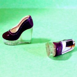 Shoes: Upscale Leatherette Acrylic Wedge Platform Pump - Purple Patent