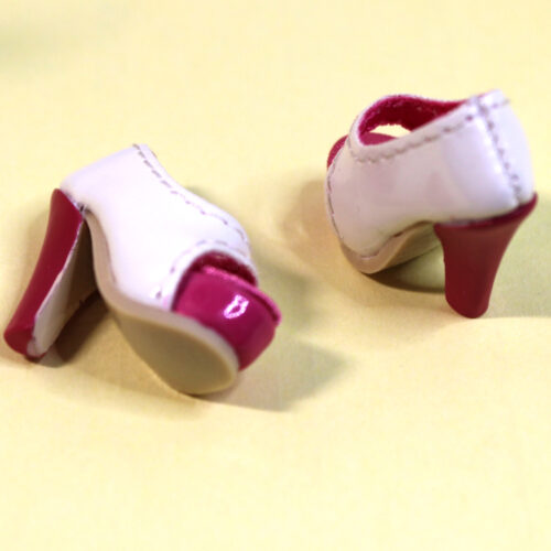 Shoes: Upscale Leatherette Two-Tone Heels (Integrity Natalia Fatale "Ready to Dare" /2012 91258)- White & Pink - Image 5