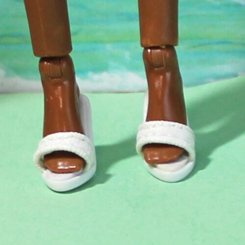 Shoes: Upscale Toe Strap Heels - White - Image 2