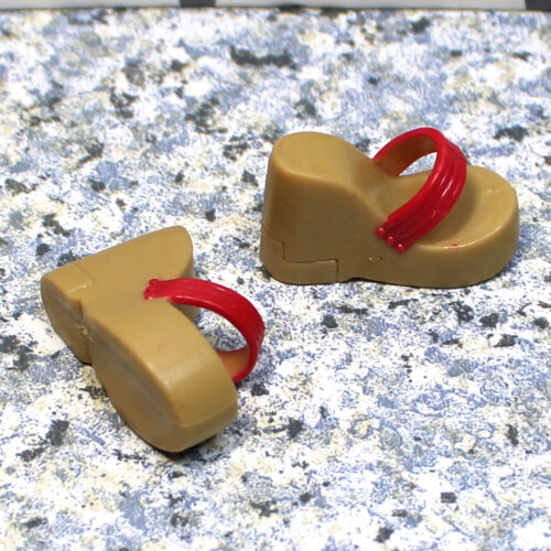 Shoes: Jakks Pacific Girl Force Wedge Sandals - Red-Tan - Image 2