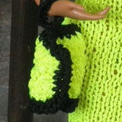 neon yellow clutch black trimtrim