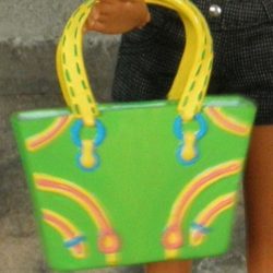 green vinyl oversize bag