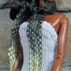 Wrap: Scarf Ribbon Shaded - Moss Olive Green