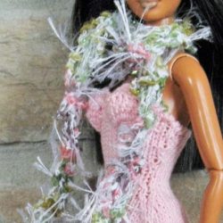 Wrap: Scarf Knit Texture - Spring Snow
