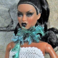 Wrap: Scarf Eyelash Knit Short - Shaded Teal