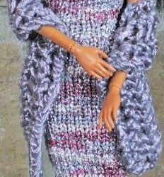 Wrap: Shawl Knit - Lovely Lavender Sheen