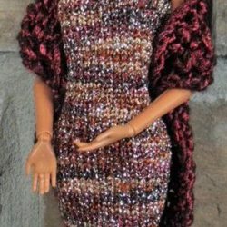 Wrap: Shawl Knit - Beautiful Burgundy Sheen