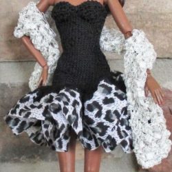 Wrap: Shawl Knit Ribbon Texture – White Queen
