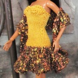 Wrap: Shawl Knit Ribbon Texture - Golden Copper Multi