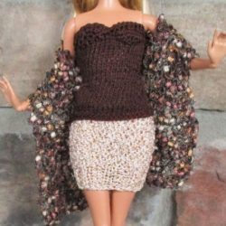 Wrap: Shawl Knit Ribbon Texture - Coppertone Multi