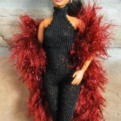 Wrap: Boa Feathery Sparkle - Fine Wine Glitter