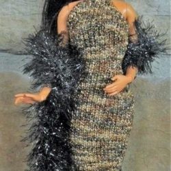 Wrap: Boa Feathery Sparkle - Black Ice Glitter