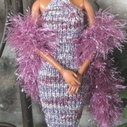 Wrap: Boa Feathery Sparkle - Pink Ice Tinsel