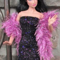 Wrap: Boa Feathery Sparkle - Iced Orchid Glitter