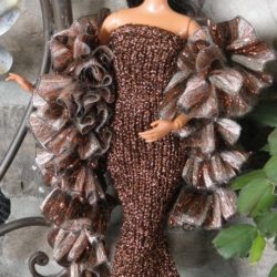 Wrap: Boa Fabric Ruffle - Bronze Beauty