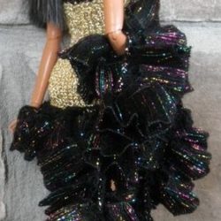 Wrap: Boa Fabric Ruffle - Starry Night