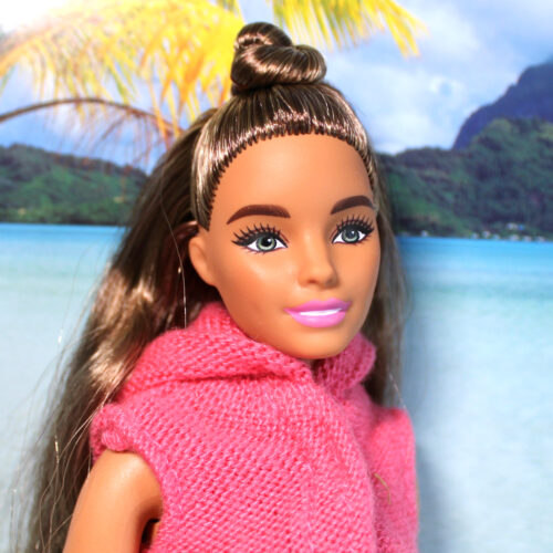 Barbie: Ash Brown Hair - (Dressed, Rebodied Cuvy Fashionista)