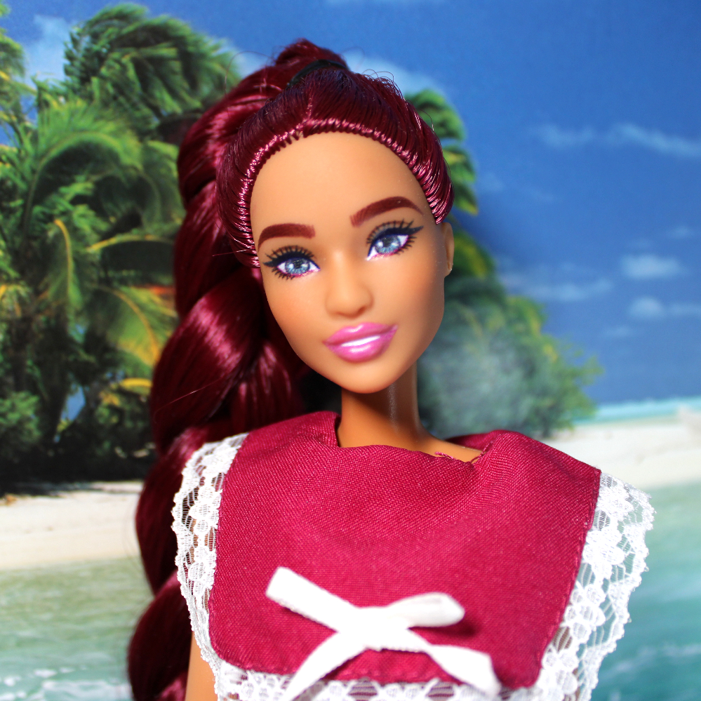 Barbie: "Extra" Long Magenta Hair - (Nude, Diversity Articulated High-Heel) - Image 2