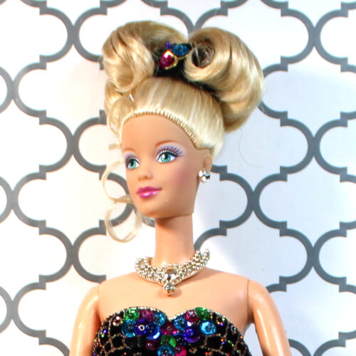 Barbie: Holiday Barbie TNT Blonde Updo /1998 20200 - (Redressed /1995 12999 Midnight Gala)