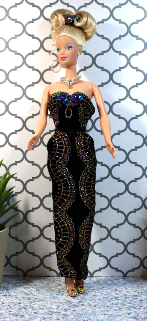 Barbie: Holiday Barbie TNT Blonde Updo /1998 20200 - (Redressed /1995 12999 Midnight Gala) - Image 4