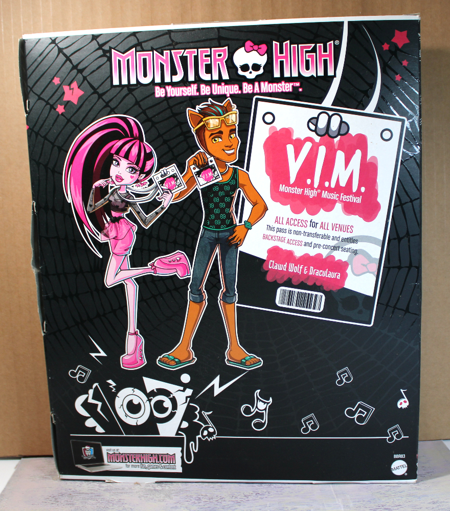 Monster High: G1 2-Doll Set "Music Festival" Draculaura & Clawd Wolf /2013 BBR83 - (NRFB) - Image 5
