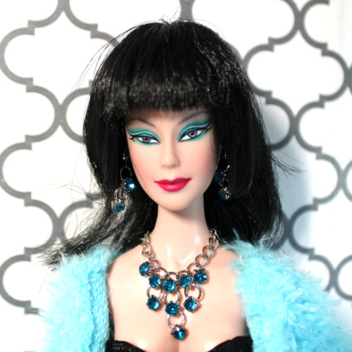 Joe Tai: Ingrid Black Medium Length Bangs Wig /~2008 - (Dressed)