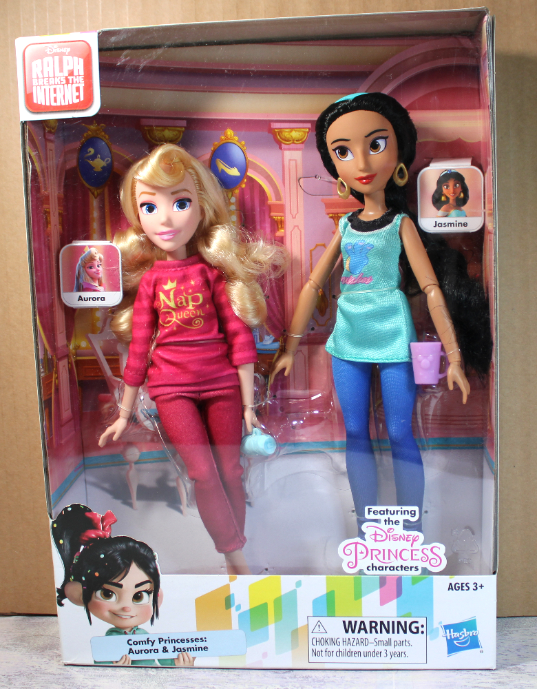 Disney/Hasbro: Princess 2-Doll-Set Aurora & Jasmine Comfy Princesses "Ralph Breaks the Internet" /2018 E7416-E7356 - (NRFB) - Image 2