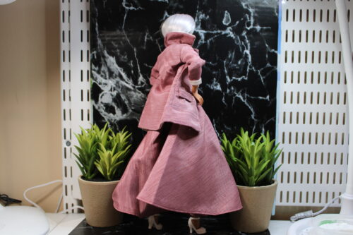 Skirt: Long Silk Full Gathered Circle - Dusty Rose - Image 7